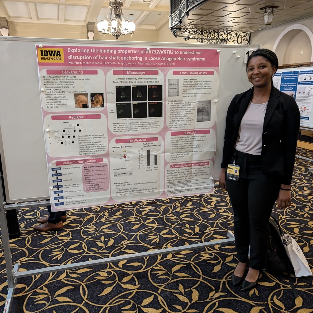 Kya Foxx presenting her research poster.